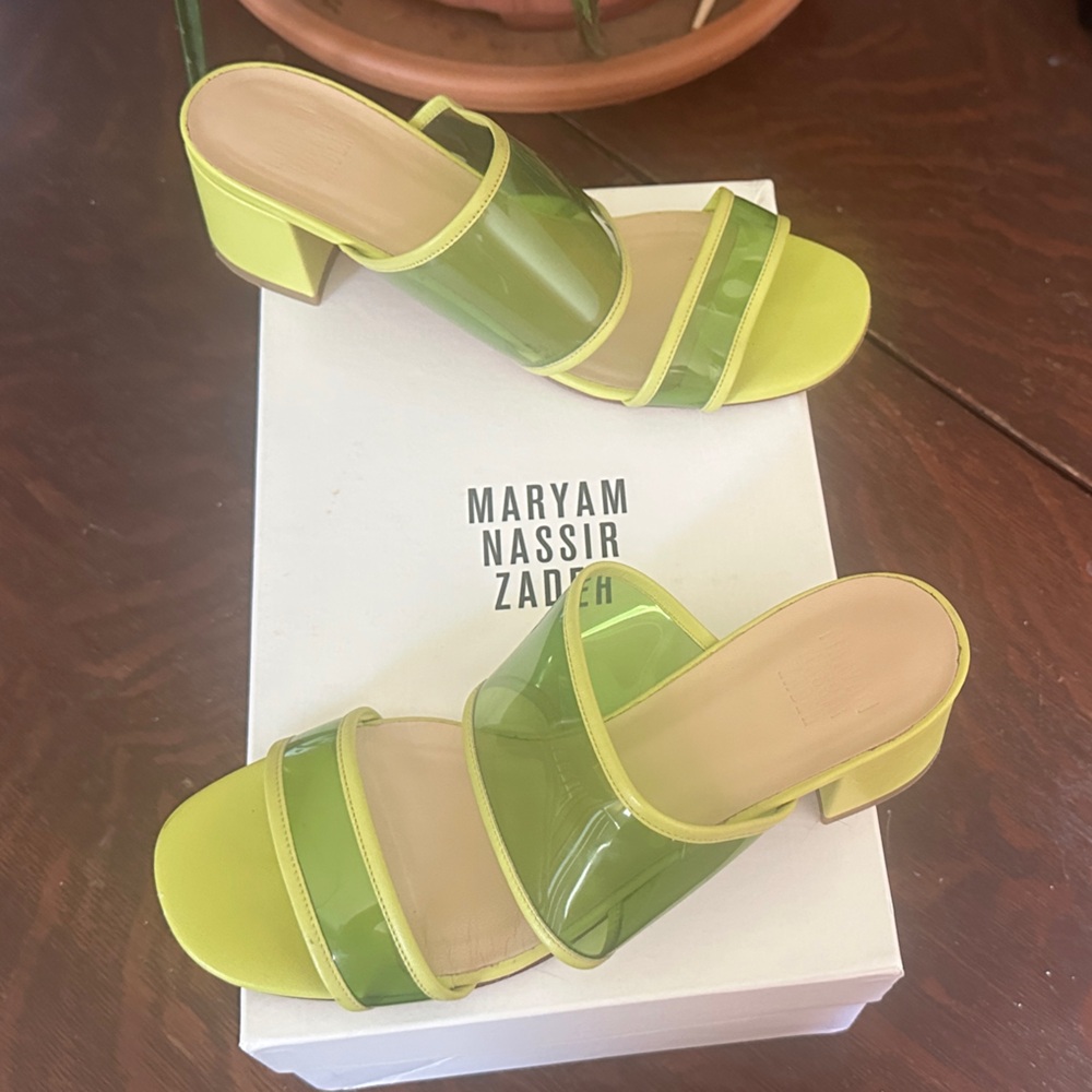 Maryam Nassir Zadeh Vibrant Green Slide Sandals